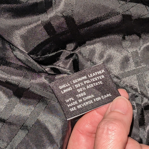 Jones New York Embroidered black leather jacket size medium - Picture 9 of 15